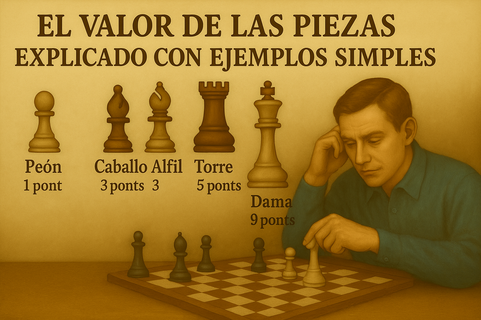 ♟️ El valor de las piezas explicado con ejemplos simples